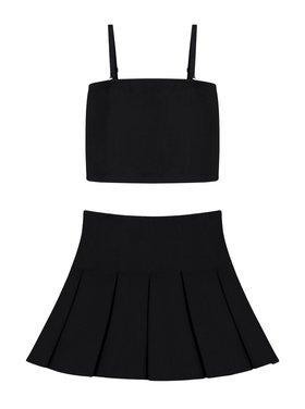 Katie J NYC Joey Crop Tank/ Pleated Skirt Set