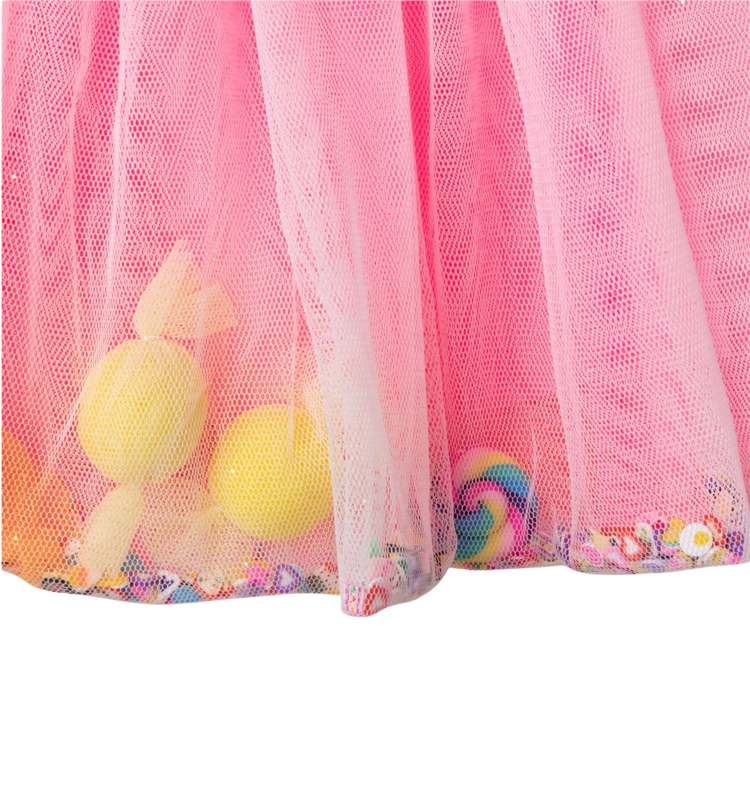 Billie Blush Billieblush Loose Candy Glitter Tulle Skirt