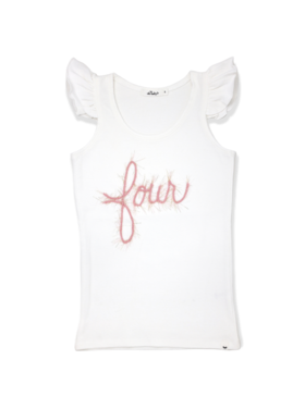 Oh Baby! "Four" Flutter Sleeve Tank