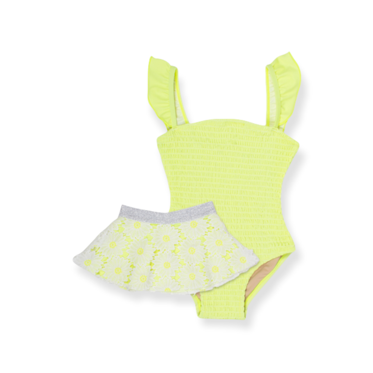 Shade Critters Shade Critters Smocked Daisy w/ Skirt One Piece