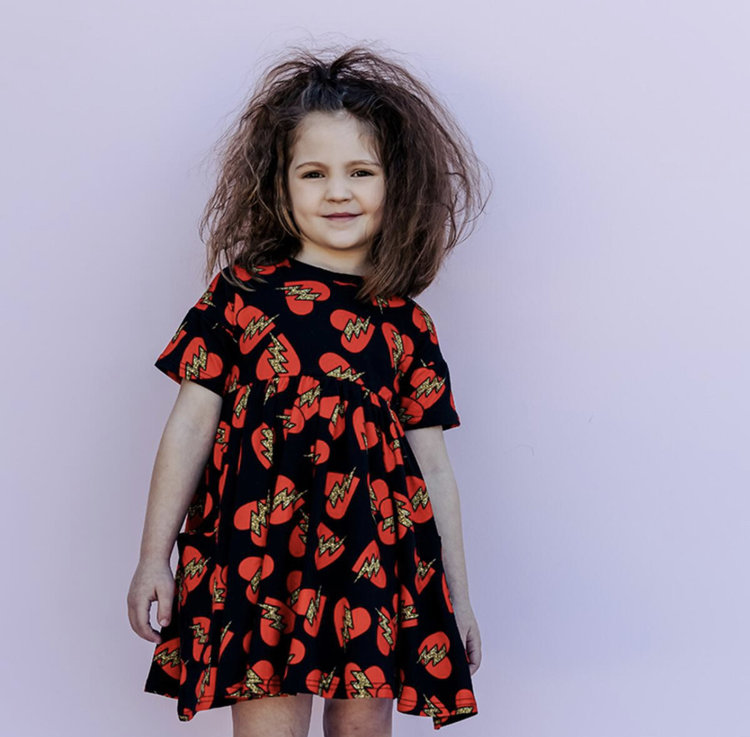 Rock Your Baby RYB Electric Hearts SS Dress