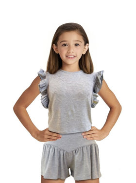 Little Mass/Tru Luv Ruffle Sleeve Tee