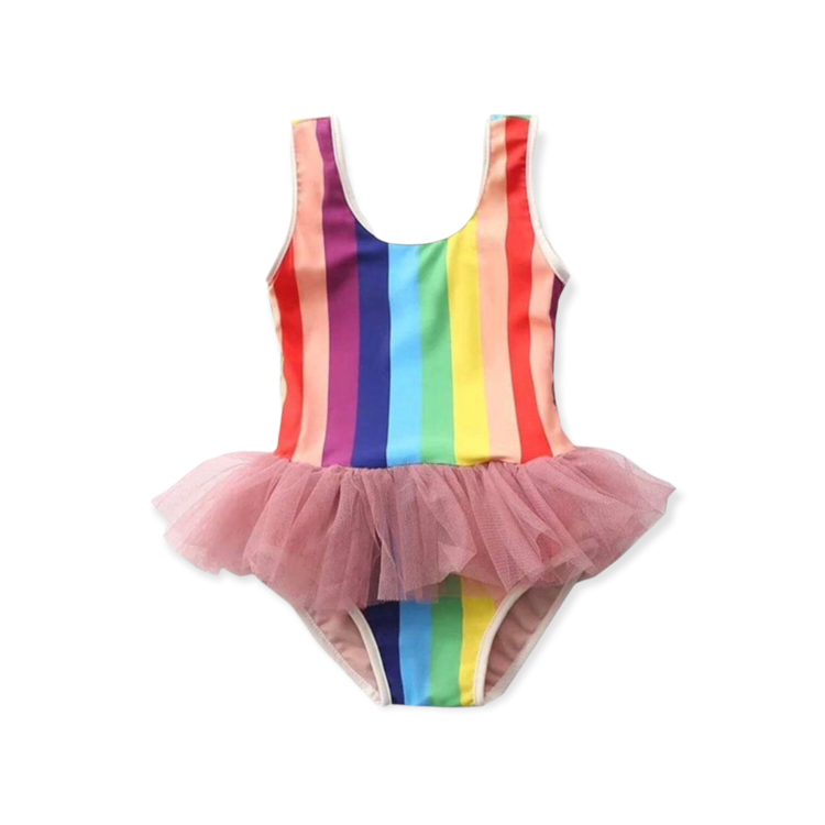 Lola and the Boys Lola Stripe Tutu Swimsuit