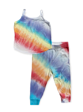 Rowdy Sprout RS Rainbow Swirl Tie Dye Tank Set