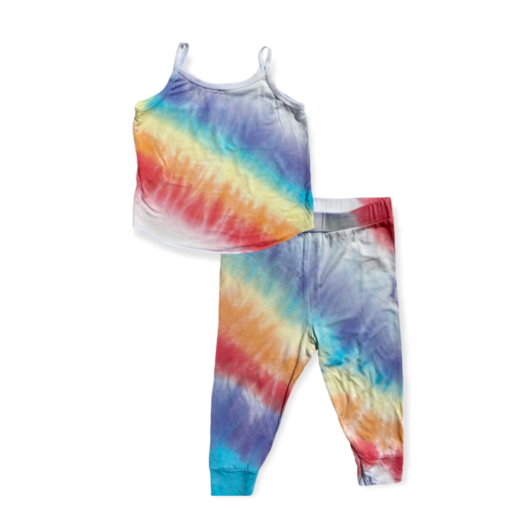 Rowdy Sprout RS Rainbow Swirl Tie Dye Tank Set