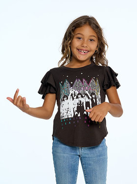 Chaser Def Leppard Heartbreak Flutter Sleeve Tee