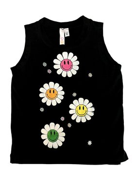Malibu Sugar MS Scattered Flowers Muscle Tee