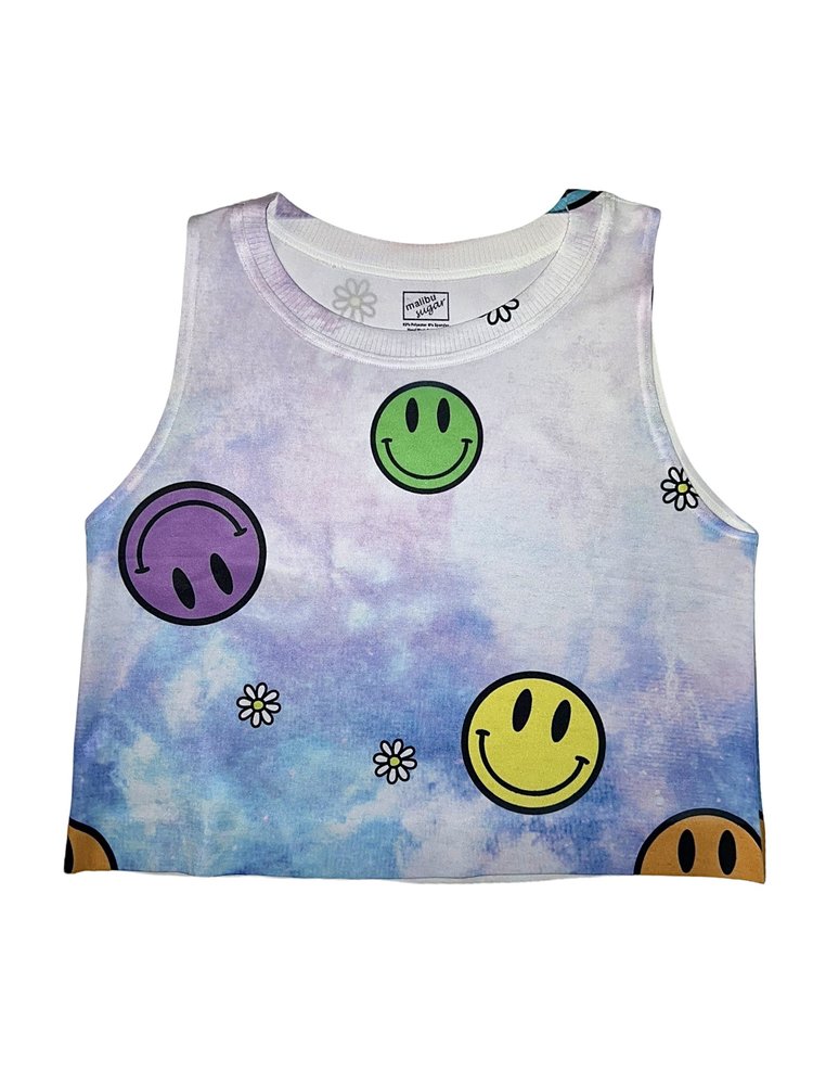 Malibu Sugar Keep Smiling Tie Dye Tank