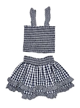 Peixoto Kids Mariel Gingham Skirt Set