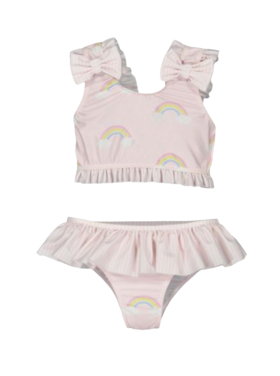 Sal & Pimenta Rainbow Ruffle Bow Bikini