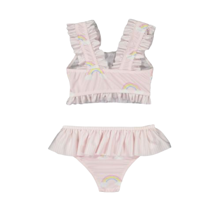 Sal & Pimenta Rainbow Ruffle Bow Bikini