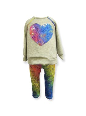 Little Mass/Tru Luv Holographic Patch Tunic Legging Set