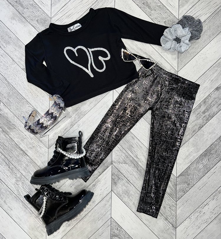 Dori Creations Dori Lame Velvet Leggings