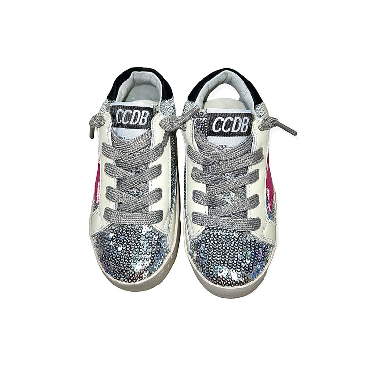 CALAKIDS XO XO Pink Star Sequin Sneakers