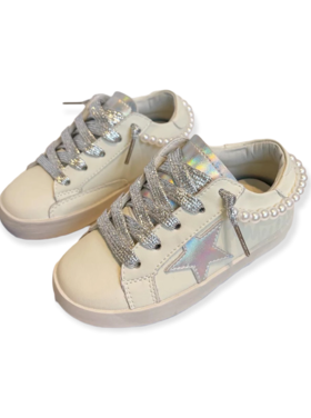 CALAKIDS XO XO Iridescent Star Pearl Sneakers