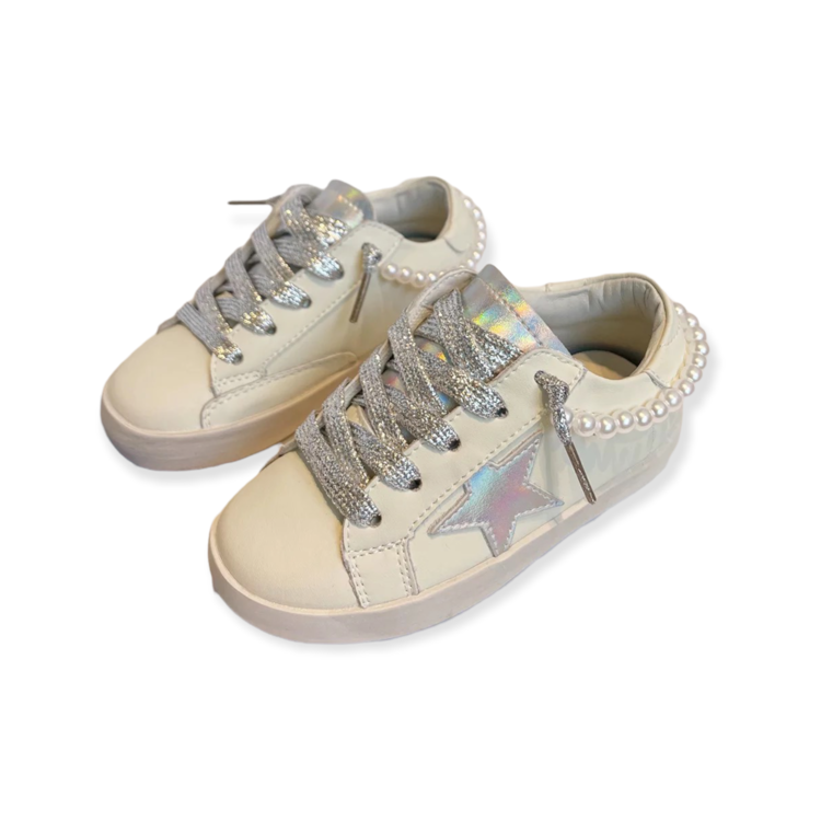 CALAKIDS XO XO Iridescent Star Pearl Sneakers