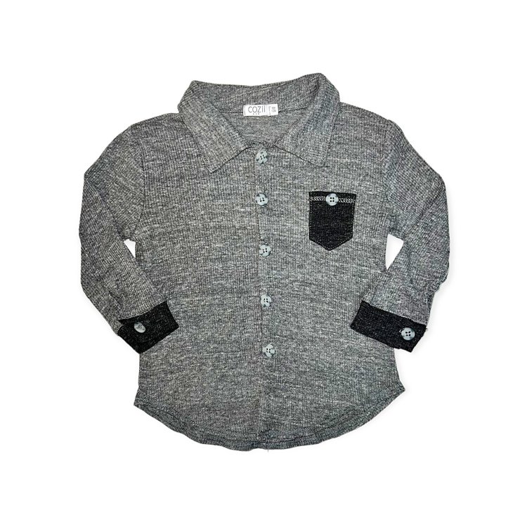 Cozii Button Down Shirt w/ Contrast Pkt