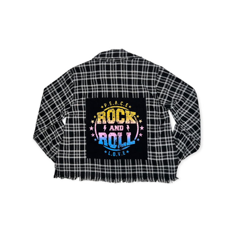 Flowers by Zoe FBZ Rock N' Roll Flannel Shirt