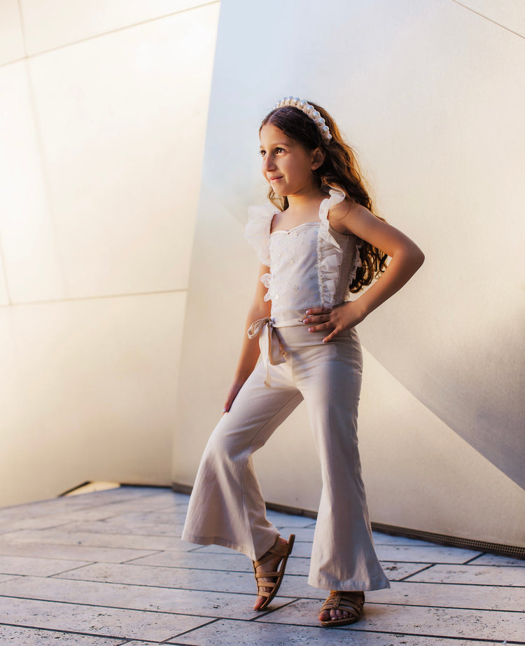 Marais Sky Athena Ruffle Jumpsuit