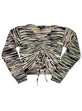 Flowers by Zoe Ruched Knit Sweater