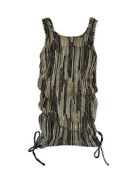 Flowers by Zoe Gold Stripe Metallic Ruched Dress