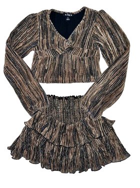 Flowers by Zoe Bronze Ruffle Skirt Set