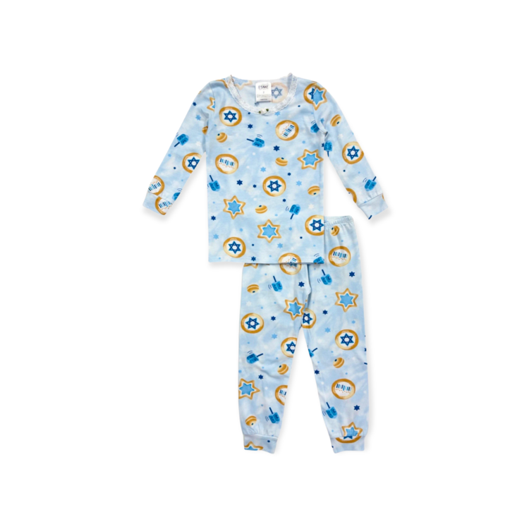 Esme ESME Hanukkah Cookies  Lace Trim LS Set