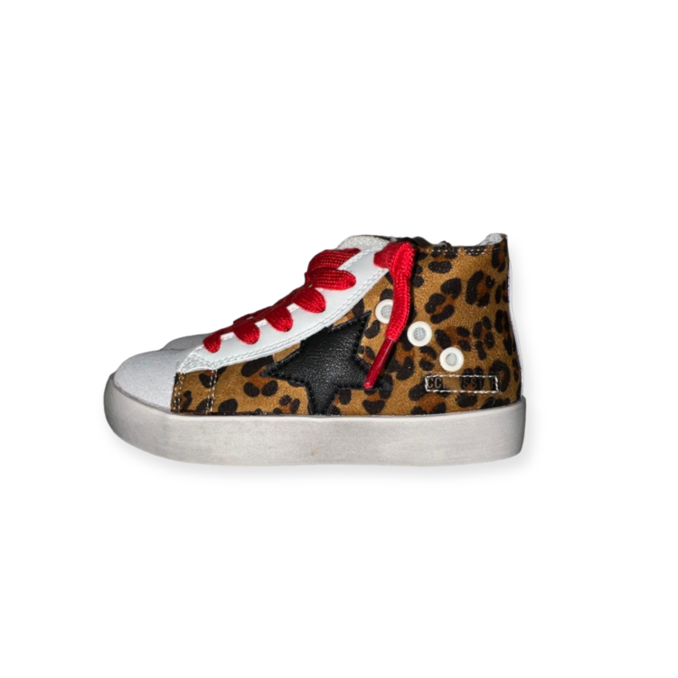 CALAKIDS XO Leopard High Top Star Sneaker