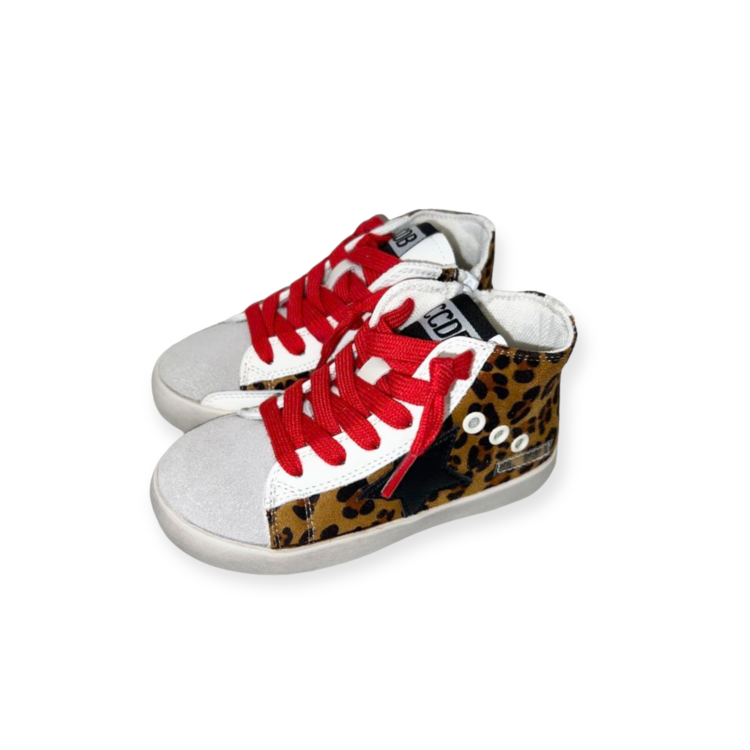 CALAKIDS XO Leopard High Top Star Sneaker