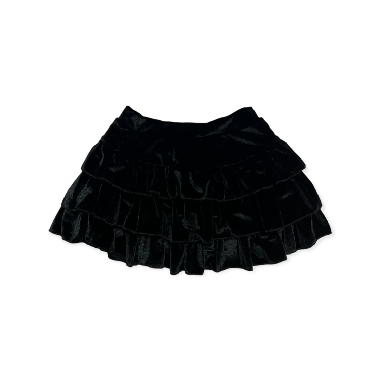 Chaser Chaser Stretch Velvet Ruffle Flouncy Skort