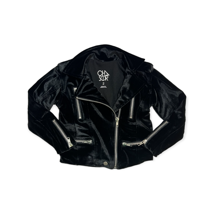 Chaser Chaser Stretch Velvet Moto Jacket