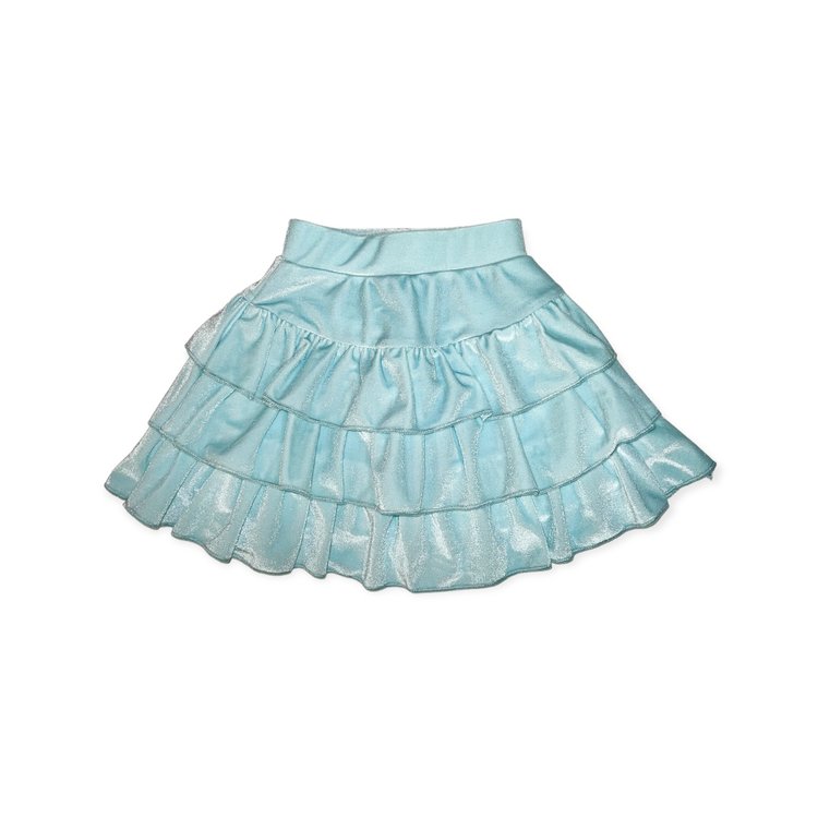 Chaser Stretch Velvet Ruffle Flouncy Skort