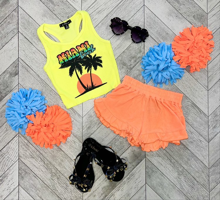 Flowers by Zoe Solid Ruffle Shorts