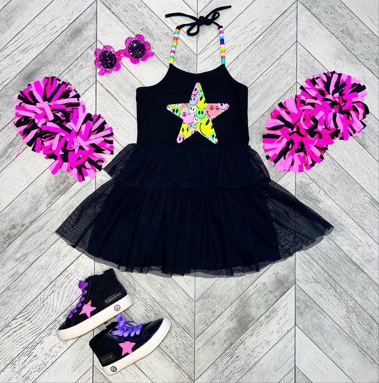 Flowers by Zoe Star Happy Halter Tulle Dress