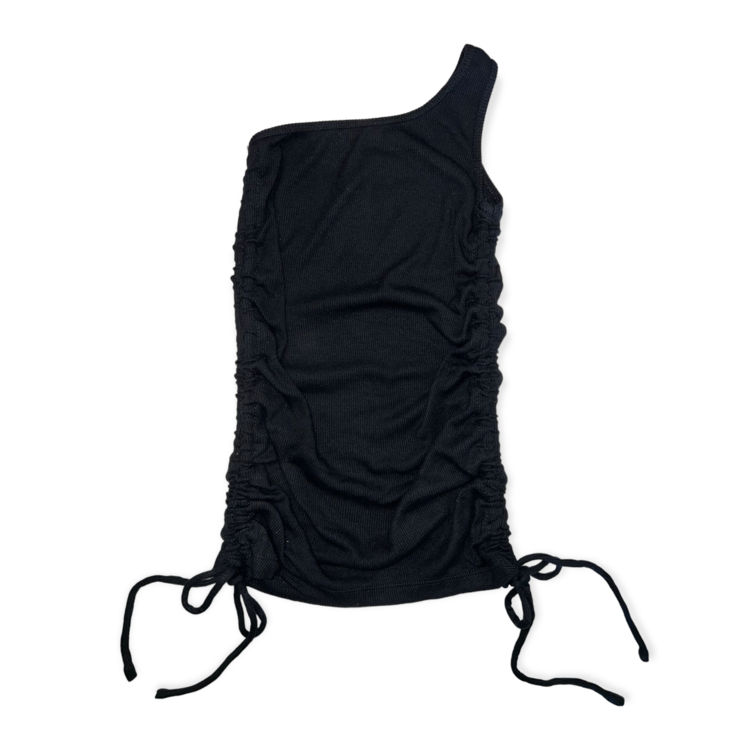 Flowers by Zoe One Shoulder Ribbed Dress