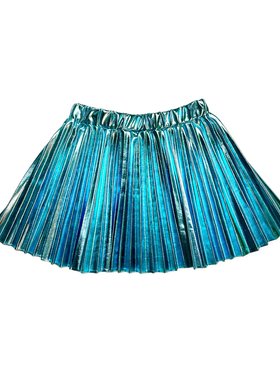 Little Mass/Tru Luv Metallic Pleated Skirt
