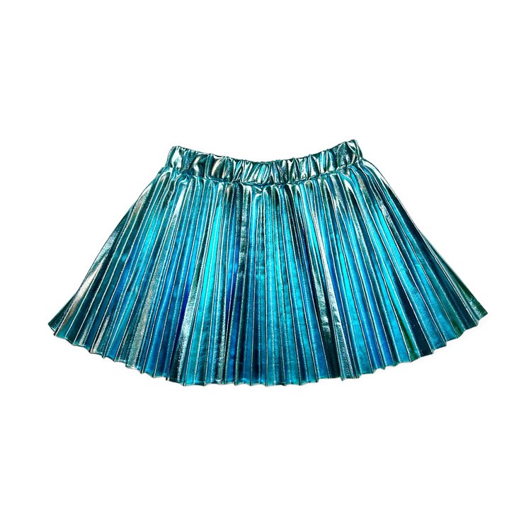 Little Mass/Tru Luv LM Metallic Pleated Skirt