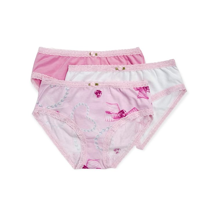 Esme ESME Pearl Hearts 3-Pack Panty