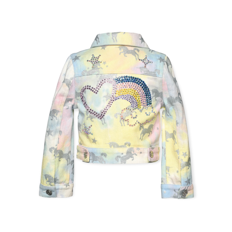 Sara Sara Unicorn Rhinestone Denim Jacket