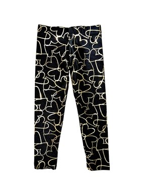 Dori Creations Gold Heart Lamé Legging