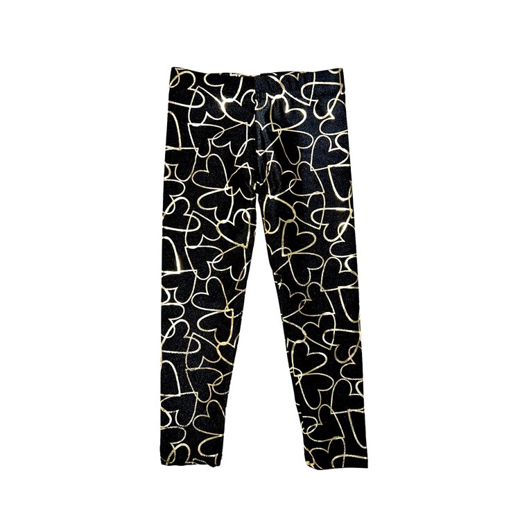 Dori Creations Dori Gold Heart Lamé Legging