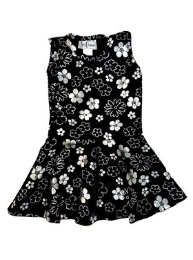 Dori Creations Metallic Silver Flower Tank Dress