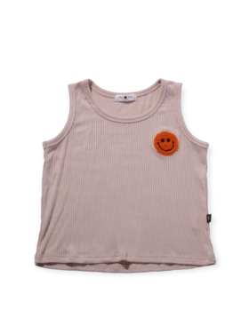 Petite Hailey Happy Face Patch Tank Top