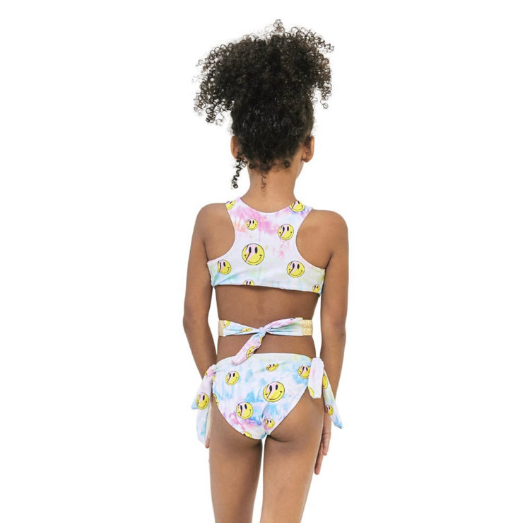 Too Cool Beachwear Smiley Cut Out One Piece Swimsuit