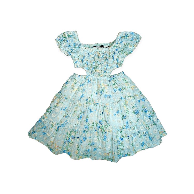 Flowers by Zoe Eyelet Floral Cut-Out Dress