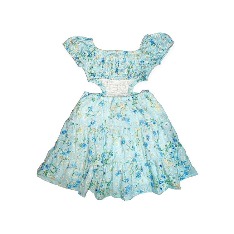 Flowers by Zoe Eyelet Floral Cut-Out Dress