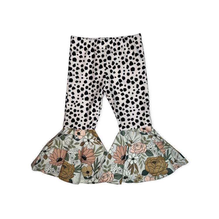 Rockin Royalty Mod Blossom Bell Bottom Leggings