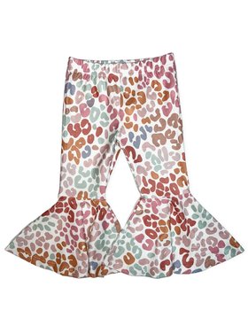 Rockin Royalty Groovy Leopard Bell Bottom Leggings