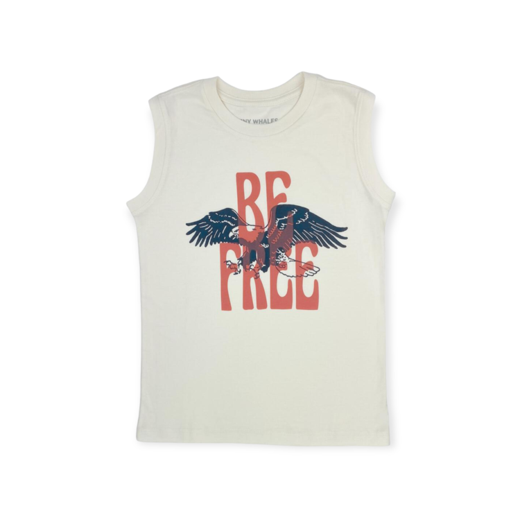 Tiny Whales Be Free Muscle Tee