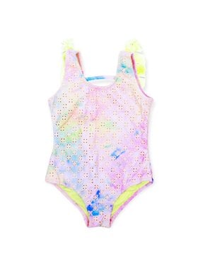 Smiley Cut Out One Piece Swimsuit - Calakids